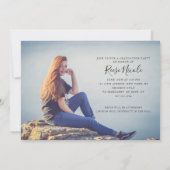 Bold Year Panoramic Graduation Party Notice Kaart (Achterkant)