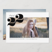 Bold Year Panoramic Graduation Party Notice