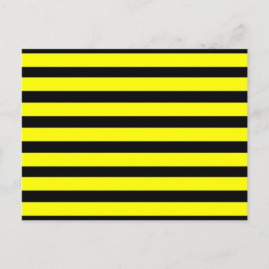 Bold Yellow and Black Bumble Bee Striped Pattern Briefkaart (Voorkant)