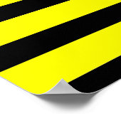Bold Yellow and Black Bumble Bee Striped Pattern Poster (Hoek)