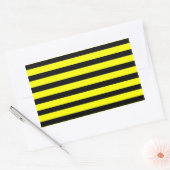 Bold Yellow and Black Bumble Bee Striped Pattern Rechthoekige Sticker (Envelop)