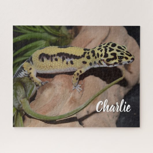 Bold Yellow Leopard Gecko Legpuzzel (Horizontaal)