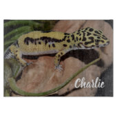 Bold Yellow Leopard Gecko Snijplank (Voorkant)