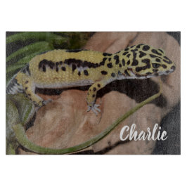 Bold Yellow Leopard Gecko Snijplank