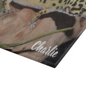 Bold Yellow Leopard Gecko Snijplank (Hoek)