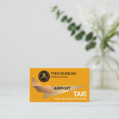Bold Yellow Stunning Gold Jet Airport Taxi Driver Visitekaartje (Staand voorkant)