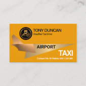Bold Yellow Stunning Gold Jet Airport Taxi Driver Visitekaartje (Voorkant)
