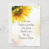Bold Yellow Sunflower Fotografie bruiloft Save The Date (Achterkant)