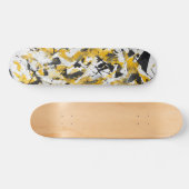 Bold Yellow Urban Camo Skateboard (Horizontaal)