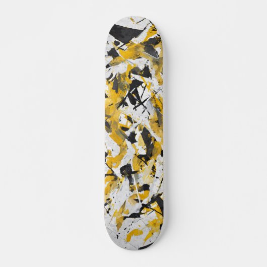 Bold Yellow Urban Camo Skateboard (Voorkant)