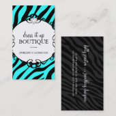 Bold Zebra Print Jewelry Designer Visitekaartje (Voorkant / Achterkant)