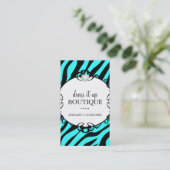 Bold Zebra Print Jewelry Designer Visitekaartje (Staand voorkant)