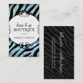 Bold Zebra Print Jewelry Designer Visitekaartje (Voorkant / Achterkant)