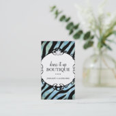 Bold Zebra Print Jewelry Designer Visitekaartje (Staand voorkant)