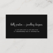 Bold Zebra Print Jewelry Designer Visitekaartje (Achterkant)