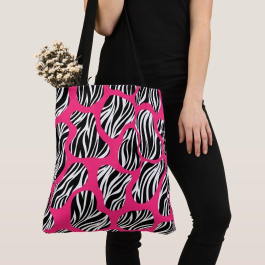 Bold Zebra Stripe Abstract Tote Bag (Dichtbij)