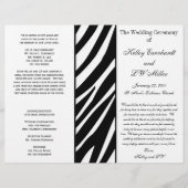 Bold Zebra Stripe Trouwprogramma (Voorkant)