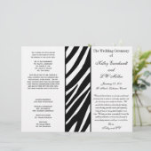 Bold Zebra Stripe Trouwprogramma (Staand voorkant)