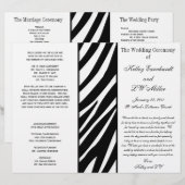 Bold Zebra Stripe Trouwprogramma (Voorkant / Achterkant)