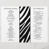 Bold Zebra Stripe Trouwprogramma (Achterkant)