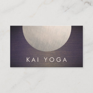 Bold Zen Circle Yoga en Meditation Teacher Wood Visitekaartje