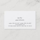 Bold Zen Circle Yoga en Meditation Teacher Wood Visitekaartje (Achterkant)