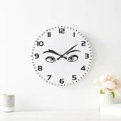 Bold zwart en wit Mysterieuze ogen Illustratie Grote Klok