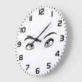 Bold zwart en wit Mysterieuze ogen Illustratie Grote Klok (Hoek)