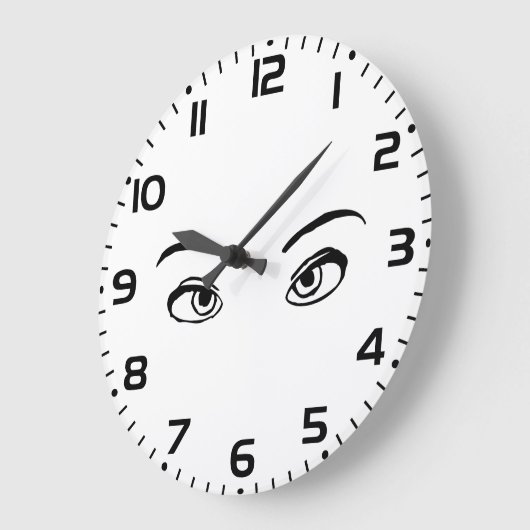 Bold zwart en wit Mysterieuze ogen Illustratie Grote Klok (Hoek)