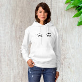 Bold zwart en wit Mysterieuze ogen Illustratie Hoodie