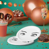 Bold zwart en wit Mysterieuze ogen Illustratie Papieren Bordje