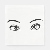 Bold zwart en wit Mysterieuze ogen Illustratie Servet (Voorkant)
