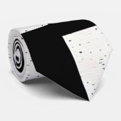 Bold Zwart-wit Artistic Grid Stropdas (Opgerold)
