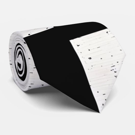 Bold Zwart-wit Artistic Grid Stropdas (Opgerold)
