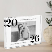 Bold Zwart-wit Klasse van 2025 Afstuderen Fotoblokken