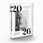Bold Zwart-wit Klasse van 2025 Afstuderen Fotoblokken (Links)
