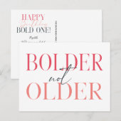 Bolder Niet Ouder Grappig Vijftig Verjaardag Kaart (Voorkant / Achterkant)