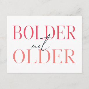 Bolder not older Funny 50th day Card Briefkaart