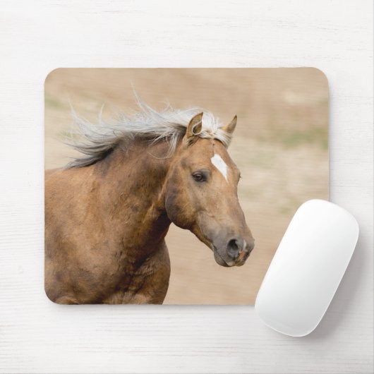 Bolder runt Mounsepad van Save Wild Horses Muismat (Met muis)