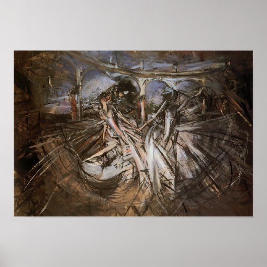 Boldini - Dans op de Colonnade 1889 Poster (Voorkant)