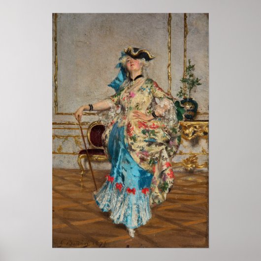 Boldini - Een elegante dame Poster (Voorkant)