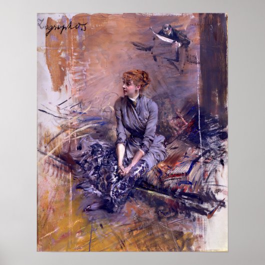 Boldini - Gabrielle Rejane Poster (Voorkant)