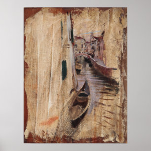 Boldini - Gezicht in een Venetiaans kanaal Poster
