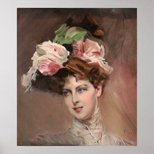 Boldini - Gravin Beatrice Di Byland 1901 Poster (Voorkant)