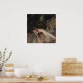 Boldini - Jong Vrouw Met Een Bloem Poster (Keuken)