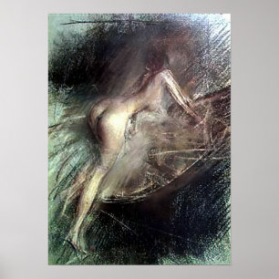 Boldini - Jonge dame die bad binnengaan Poster