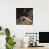 Boldini - jonge vrouw met een bloem poster (Thuiskantoor)