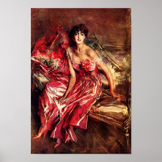 Boldini Lady in het Rode Poster (Voorkant)