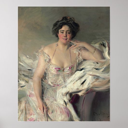 Boldini - Lady Nanne Schrader Poster (Voorkant)