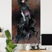 Boldini - Marchesa Luisa Casati met Greyhound Poster (Thuiskantoor)